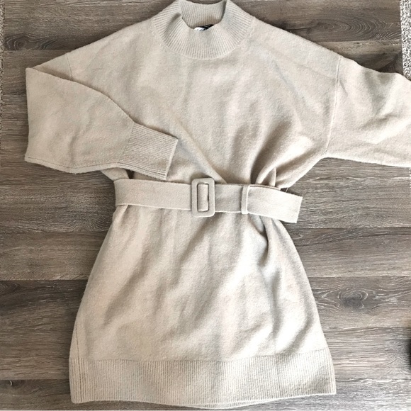 ASOS Dresses & Skirts - & Other Stories Knit Belted Sweater Dress in Beige